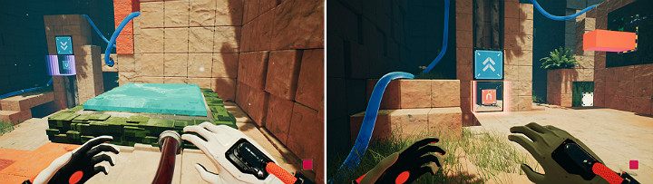 Press the large button, then return to the magnet - QUBE 2 - Chapter 8 - The Fall of Man - Walkthrough - Q.U.B.E. 2 Game Guide