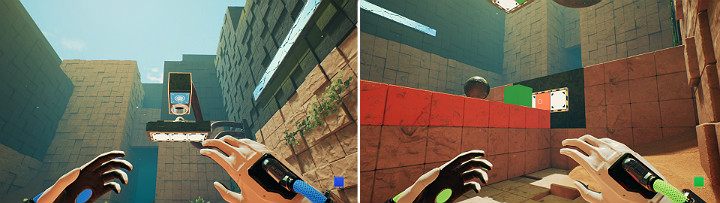 Start by creating a sphere on the upper panel - it will fall down on a narrow wall - QUBE 2 - Chapter 9 - Memories of God - Walkthrough - Q.U.B.E. 2 Game Guide