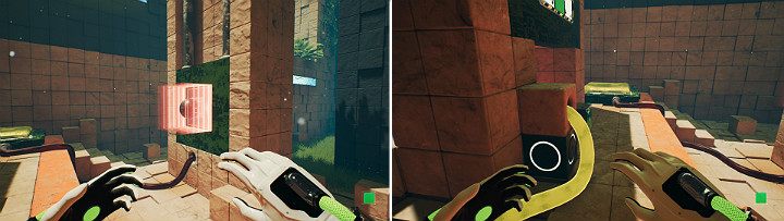 Activate the mechanism to get it back to the bottom and create a new sphere that will be intercepted by the magnet - QUBE 2 - Chapter 9 - Memories of God - Walkthrough - Q.U.B.E. 2 Game Guide