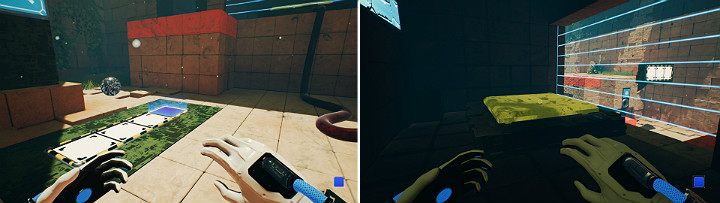 Create a blue cube on the bottom panel - QUBE 2 - Chapter 9 - Memories of God - Walkthrough - Q.U.B.E. 2 Game Guide