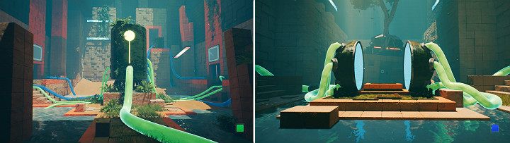 The reactor has been charged in full, so you can return to the teleporter - QUBE 2 - Chapter 9 - Memories of God - Walkthrough - Q.U.B.E. 2 Game Guide