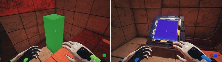 Your cubes will form a pole that can be utilized to gain access to the upper platform - QUBE 2 - Chapter 10 - Uncomfortable Truths - Walkthrough - Q.U.B.E. 2 Game Guide