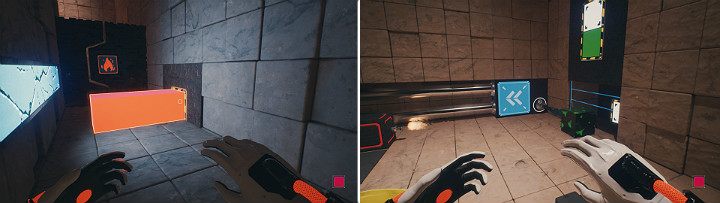 Enter the narrow corridor and create an orange cube - QUBE 2 - Chapter 10 - Uncomfortable Truths - Walkthrough - Q.U.B.E. 2 Game Guide