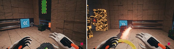 Create a new green cube and activate it - QUBE 2 - Chapter 10 - Uncomfortable Truths - Walkthrough - Q.U.B.E. 2 Game Guide