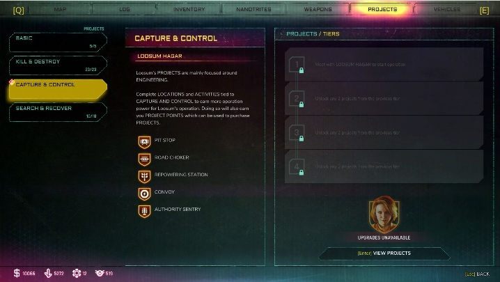 You develop Loosum by performing activities such as - Projects of Loosum Hagar in Rage 2 - Projects - Rage 2 Guide