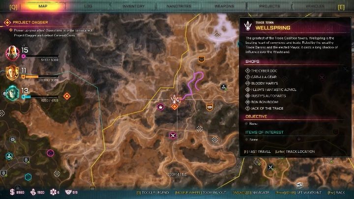 To reset your skills, you have to go to Wellspring town - How to reset skills in Rage 2? - FAQ - Rage 2 Guide