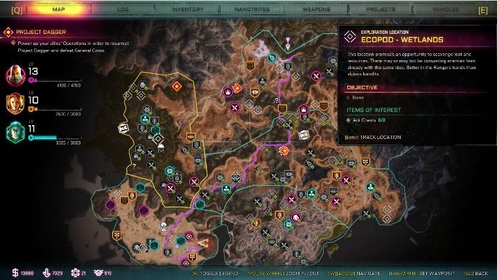 Ecopod - Wetlands is located in the central part of the region, near the Lagooney town - Ecocapsules Map | Rage 2 - World Atlas - Rage 2 Guide