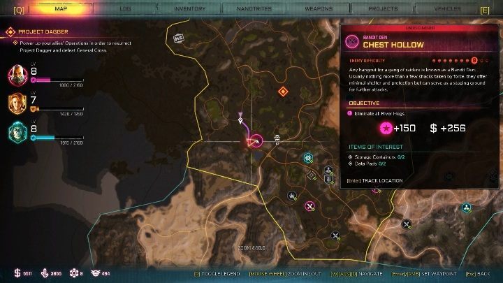 Chest Hollow is a bandits den located south of the Laguna city - Bandit Dens in Sekreto Wetlands - Rage 2 - Bandit Dens - Rage 2 Guide