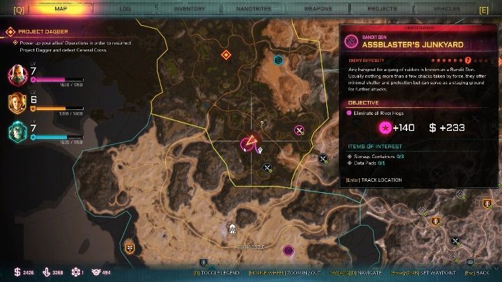 You will find this den in the southern part of the region - Bandit Dens in Sekreto Wetlands - Rage 2 - Bandit Dens - Rage 2 Guide