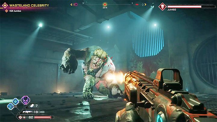 Use ranged weapons to damage the boss - Jumbo | Boss in Rage 2 - Bosses - Rage 2 Guide