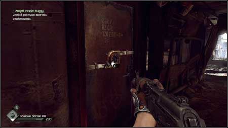 Take them, create a Lock Grinder and use it on the lock on the left - The Missing Parts/Find the Buggy Parts - p. 1 | Main missions - Main missions - Rage Game Guide & Walkthrough