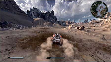 Accept the mission, get into your buggy and drive to the marked spot as fast as possible - Dans Message | Main missions - Main missions - Rage Game Guide & Walkthrough