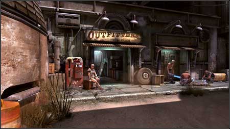 A tunnel will lead you to another part of the town, where you can find the general store on the left - Changing Clothes | Main missions - Main missions - Rage Game Guide & Walkthrough