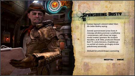 In order to get it go talk to Jackie Weeks, an organizer of races - Visit the Sheriff/Cuprino Needed | Main missions - Main missions - Rage Game Guide & Walkthrough