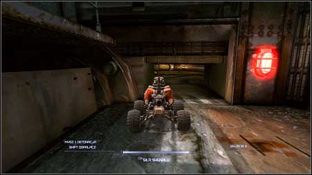 There is a narrow tunnel next to the left lamp - Destroy the Bomb Caches - p. 1 | Main missions - Main missions - Rage Game Guide & Walkthrough