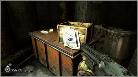 There is a keycard inside which opens previously mentioned door - Destroy the Bomb Caches - p. 1 | Main missions - Main missions - Rage Game Guide & Walkthrough