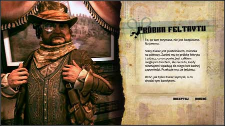 This time leader of Wellspring will ask you to bring the found Feltrite Sample to a hermit named Kvasir, who can know why bandits need feltrite for - Feltrite Sample | Main missions - Main missions - Rage Game Guide & Walkthrough