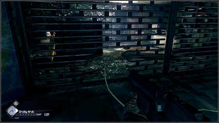 A cable attached to it will lead you to the hole in the fence - Defibrillator Upgrade - p. 2 | Main missions - Main missions - Rage Game Guide & Walkthrough