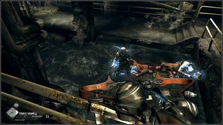 Just shoot such bolt in the water and every enemy standing there will be shocked - The Wellmaster/Hijacked Well - p. 1 | Main missions - Main missions - Rage Game Guide & Walkthrough