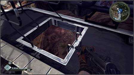 You should see a large hole in the platform on the right - Liberate Captain Marshall - p. 1 | Main missions - Main missions - Rage Game Guide & Walkthrough