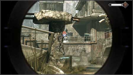 From time to time a soldier will shoot you with the machine gun set in the left side - Liberate Captain Marshall - p. 3 | Main missions - Main missions - Rage Game Guide & Walkthrough