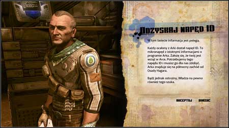 After being rescued captain Marshall will ask you to recover the ID drive, which is left on your Ark - Recover ID Drive | Main missions - Main missions - Rage Game Guide & Walkthrough