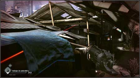 Two pairs of stairs will lead you to the rubble where once again youll see red lasers - Lost Research Data - p. 1 | Main missions - Main missions - Rage Game Guide & Walkthrough