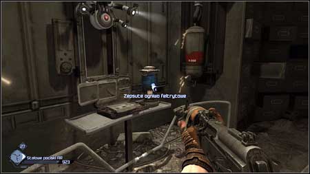 After picking it up a Heavy Gearhead with a flamethrower will enter the room - Gearhead Vault - p. 2 | Main missions - Main missions - Rage Game Guide & Walkthrough