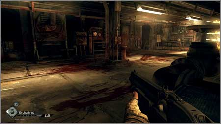 In the room with walls spread with blood youll be attacked by a Gearhead with a flamethrower - The Price of Power - p. 2 | Main missions - Main missions - Rage Game Guide & Walkthrough
