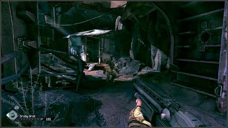 A first bandit will wait for you just behind the rocks on the left - Ark Equipment - p. 2 | Main missions - Main missions - Rage Game Guide & Walkthrough