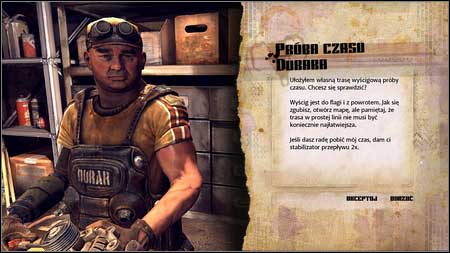 After destroying the barricade in the Destroy the Barricade mission, go to the garage in the Hagar Settlement and talk to the mechanic - Durars Time Trial | Side missions - Side missions - Rage Game Guide & Walkthrough