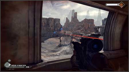 One of the snipers stands on the highway on the right - The Exchange | Side missions - Side missions - Rage Game Guide & Walkthrough