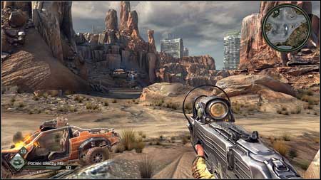 Right to the highways edge the drone is hovering - Wasteland - p. 1 | Vehicle jumps - Vehicle jumps - Rage Game Guide & Walkthrough