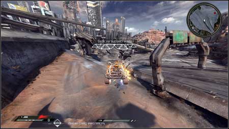 The road to the left will take you to the precipice, jumping from which youll destroy another drone - Wasteland - p. 2 | Vehicle jumps - Vehicle jumps - Rage Game Guide & Walkthrough