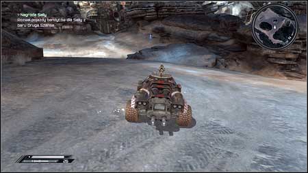 In order to get it you have to jump using the rock on the left - Eastern Wasteland | Vehicle jumps - Vehicle jumps - Rage Game Guide & Walkthrough