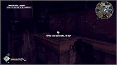 In the darkness on the left youll find the Rikter Card - Wasteland - p. 1 | Collector cards - Collector cards - Rage Game Guide & Walkthrough