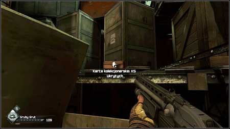 In the right corner of the larger room youll find the card - Wasteland - p. 3 | Collector cards - Collector cards - Rage Game Guide & Walkthrough