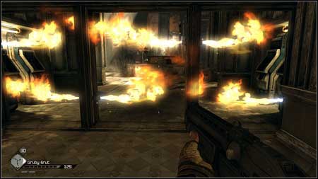 In the Gearhead Vault youll get to the place where youll see flames from the pipes on the walls - Eastern Wasteland - p. 1 | Collector cards - Collector cards - Rage Game Guide & Walkthrough