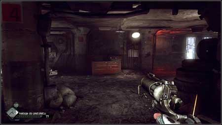 Youll get to the red cabinet with the lamp hanging over it - Quake | Special id rooms - Special id rooms - Rage Game Guide & Walkthrough