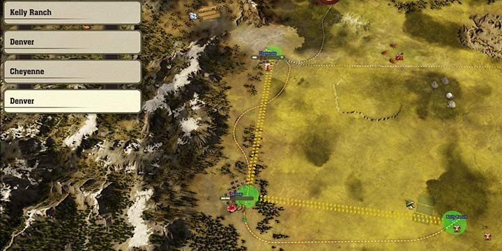 The creation of the transport chains Cattle to Denver and Meat to Cheyenne are simple tasks. You can even create one line that will handle all of the products. It is a cheaper but slower solution. - Chapter 1 - Great Plains | Campaign in Railway Empire - Campaign - Railway Empire Game Guide
