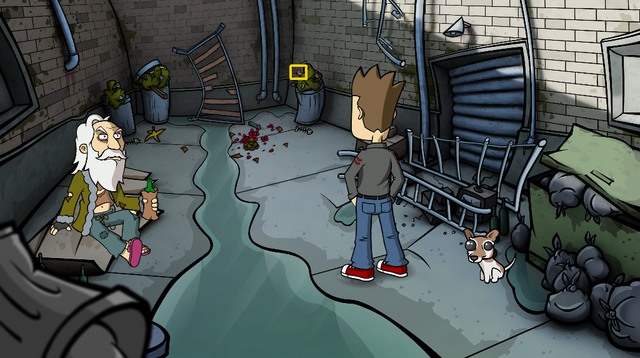 Talk with the bum - you will get a rusty razor blade - Buy a subway pass - Day 1 - Monday: A box full of junk and too much free time - Randals Monday - Game Guide and Walkthrough