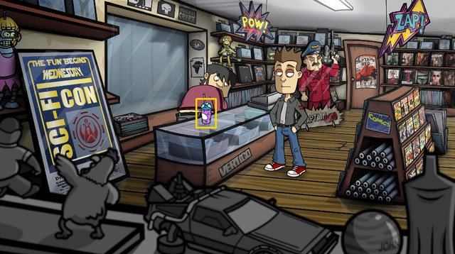 When Charlie bends, use the tuna sandwich leftovers from your inventory with his drink - Open a lock of showcase with the lingerie catalog - Day 2 - Monday: Excuse me, am I trapped in time already? - Randals Monday - Game Guide and Walkthrough