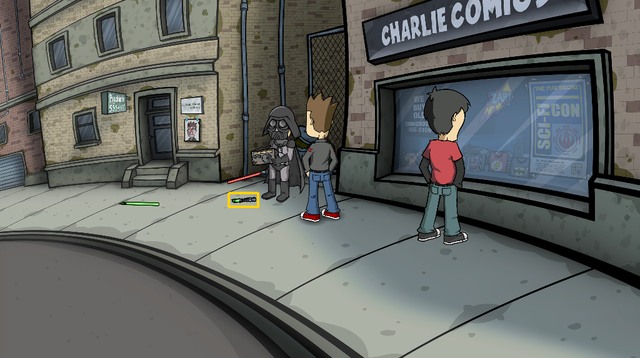 Pick up a lightsaber handle, combine it with laser and plutonium rod (in this sequence) - Repair the radio - Day 4 - Monday: Officer Hicks, give me that ring! - Randals Monday - Game Guide and Walkthrough