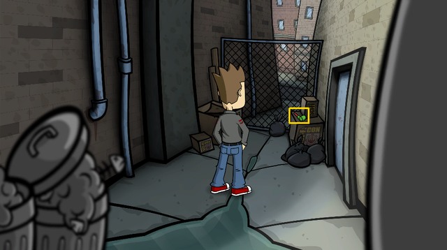 Now go to the alley (next to the vendor stall) and from the box (on the right side of the door) take a party blower - Get the partys accessories - Day 5 - Monday: Till the magnumatic do us part - Randals Monday - Game Guide and Walkthrough