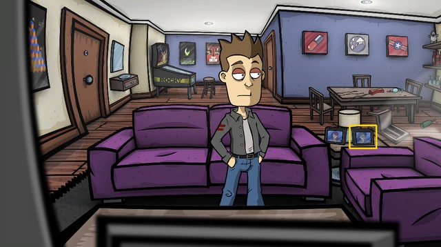 Take Matts picture from the table - Find something out from Mel and Matt - Day 5 - Monday: Till the magnumatic do us part - Randals Monday - Game Guide and Walkthrough