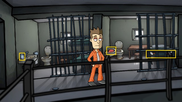 Go to the free cell and take a glass with a hole - Find out how to made a bomb - Day 6 - Monday: You smoke? No thanks Im trying to quit - Randals Monday - Game Guide and Walkthrough