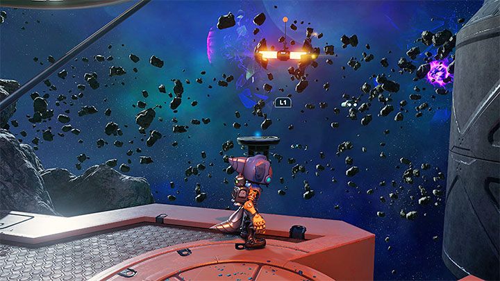 You can find this Spybot after returning to the Scarstu Debris Cloud later in the game - after building the Dimensionator on the planet Cordelion - Ratchet & Clank Rift Apart: Scarstu Debris Field - collectibles, list, map - Secrets and Collectibles - Ratchet & Clank Rift Apart Guide
