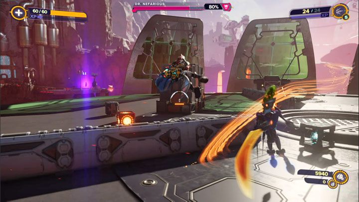 In the second phase of the battle, you have to drop Dr - Ratchet & Clank Rift Apart: Doctor Nefarious, return to the Arena - how to defeat the boss? - Bosses - Ratchet & Clank Rift Apart Guide