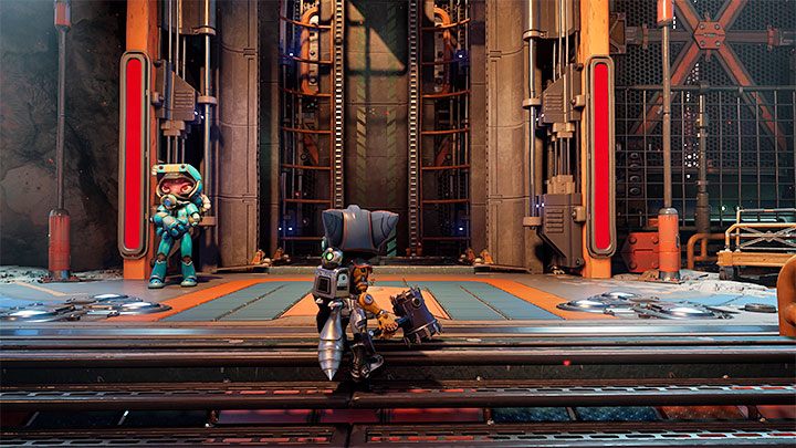 By completing all of Clank's puzzles, the purple anomaly will disappear Clank and you will be able to interact with the crank - Ratchet & Clank Rift Apart: Repairing the anomaly and getting to the drill - walkthrough - Blizar Prime - Ratchet & Clank Rift Apart Guide