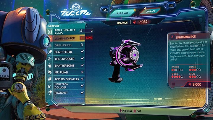 Lightning Rod costs 8,000 bolts - Ratchet & Clank Rift Apart: Weapons - List - Basics - Ratchet & Clank Rift Apart Guide
